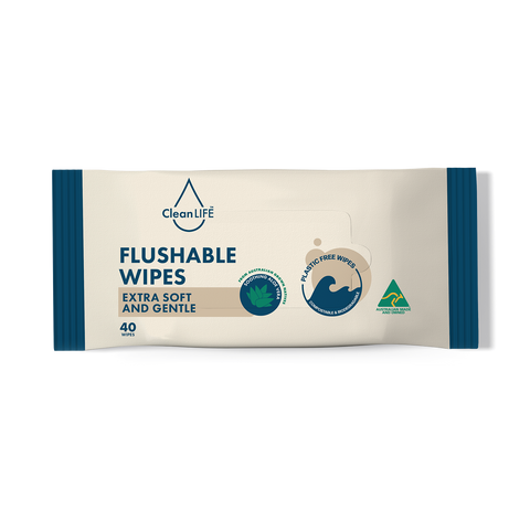 CleanLIFE Flushable Wipes - 40 Wipes