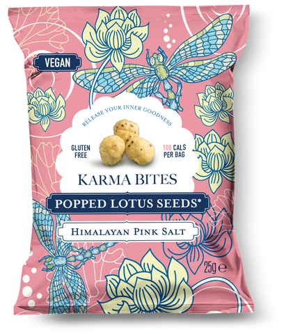 Karma Bites - Popped Lotus Seeds - Himalayan Pink Salt (25g)