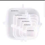 Bare & Co. - Reusable Silicone Lids  - Square (6 Pack)