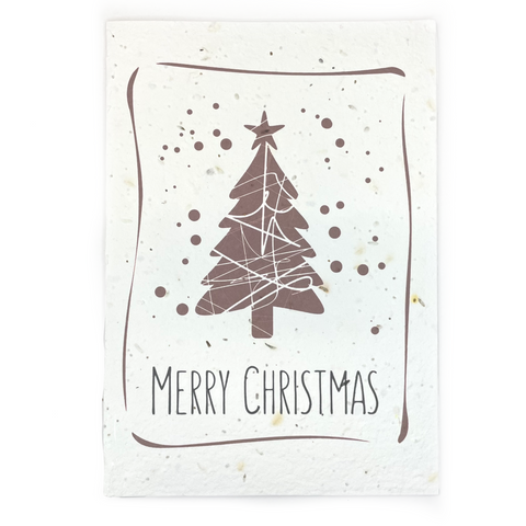 Bare & Co. - Seeded Christmas Card - Neutral Christmas Tree