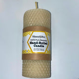 Mineral Bee - Beeswax Hand Rolled Candle - Medium