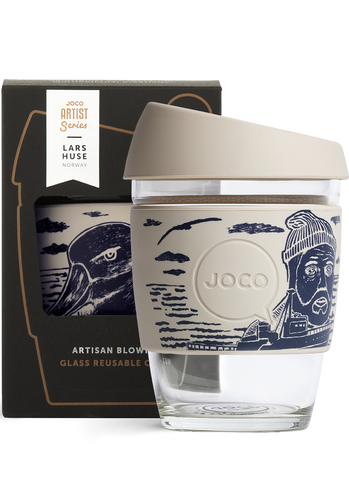 JOCO - Reusable Glass Cup - Artist Series Lars K Huse (Regular 12oz)