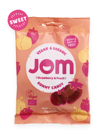 JOM - Organic Candy - Strawberry and Peach (70g)