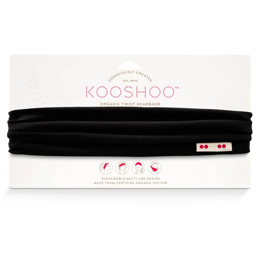 Kooshoo - Enso Twist Headband - Raven Black