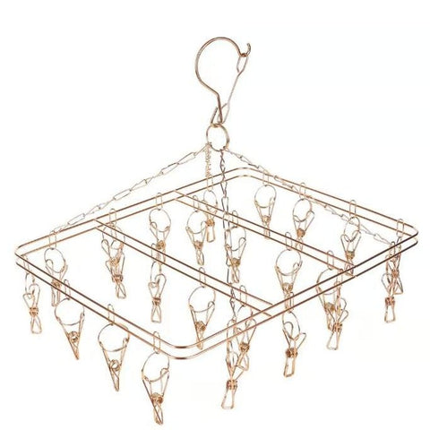 Bare & Co. - FULL 316 Grade Stainless Steel Peg Hanger - Square Design - Rose Gold (20 pegs)