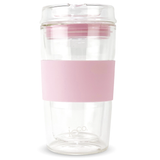 IOco -  All Glass Tea and Coffee Traveller - Marshmallow Pink (12oz)