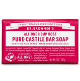 Dr Bronners - Castile Soap Bar - Rose (140g)