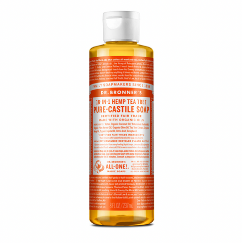 Dr Bronners - 18 in 1 Pure Castile Liquid Soap - Tea Tree (237ml)