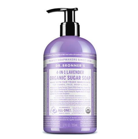 Dr Bronners - 4 in 1 Organic Sugar Soap - Lavender (355ml)