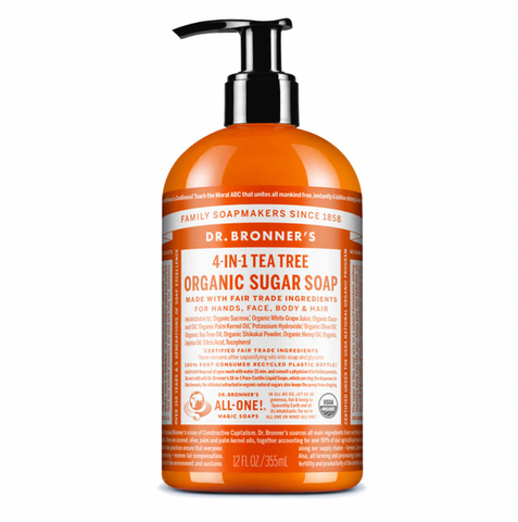 Dr Bronners - 4 in 1 Organic Sugar Soap - Tea Tree (355ml)