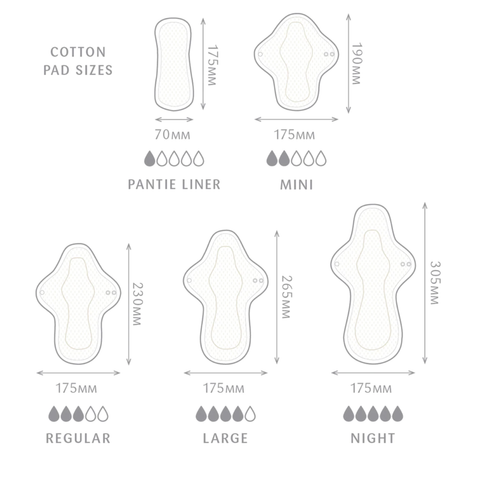 Juju - Organic Cotton Cloth Pads - Large