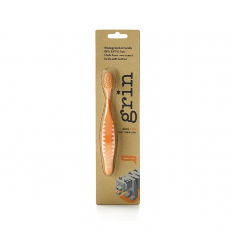 Grin - Kids Biodegradable Toothbrush - Orange