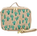 SoYoung - Raw Linen Insulated Lunch Box  - Cacti Desert