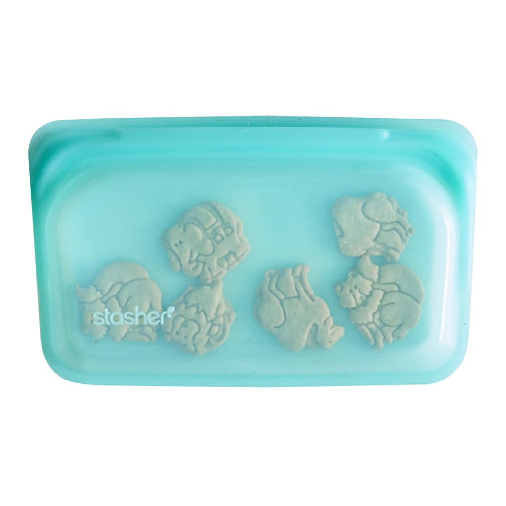 Stasher - Plastic-Free Snack Bag - Aqua