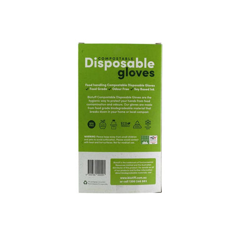 Biotuff - Compostable & Biodegradable Disposable Kitchen Gloves - Medium (200 pack)