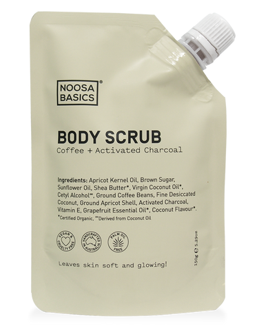 Noosa Basics - Body Scrub - Coffee and Activated Charcoal (150g)