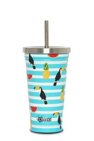Cheeki - Insulated Stainless Steel Tumbler with Straw - Toucan (500ml)