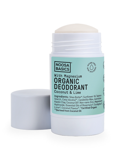Noosa Basics - Organic Bicarb-Free Deodorant Stick with Magnesium - Coconut and Lime (60g)