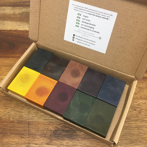 Eco Crayons - Plant Based Crayons - Blocks (10 Pack)