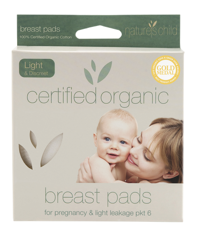 Nature's Child Organic Cotton Washable Breast Pads - 6 pack - Light/Discreet