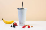 Cheeki - Insulated Stainless Steel Tumbler with Straw - Pearl (500ml)