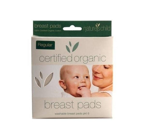 Nature's Child Organic Cotton Washable Breast Pads - 6 pack - Regular/Daytime
