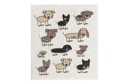 Retro Kitchen - Biodegradable Dish Cloth - Dogs