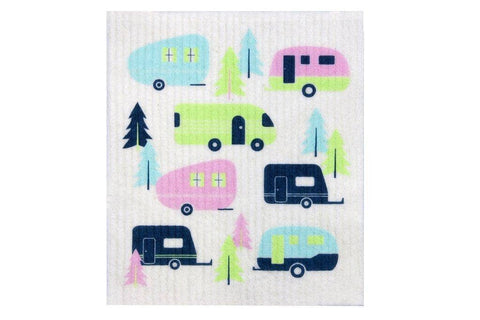 Retro Kitchen - Biodegradable Dish Cloth - Caravan