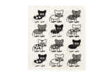 Retro Kitchen - Biodegradable Dish Cloth - Cats