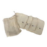 Bare & Co. - Hemp Reusable Face Cloths - White (4 Pack)